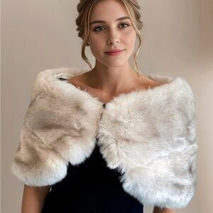 Sissily Designs Faux Fur Stole Wrap Shawl